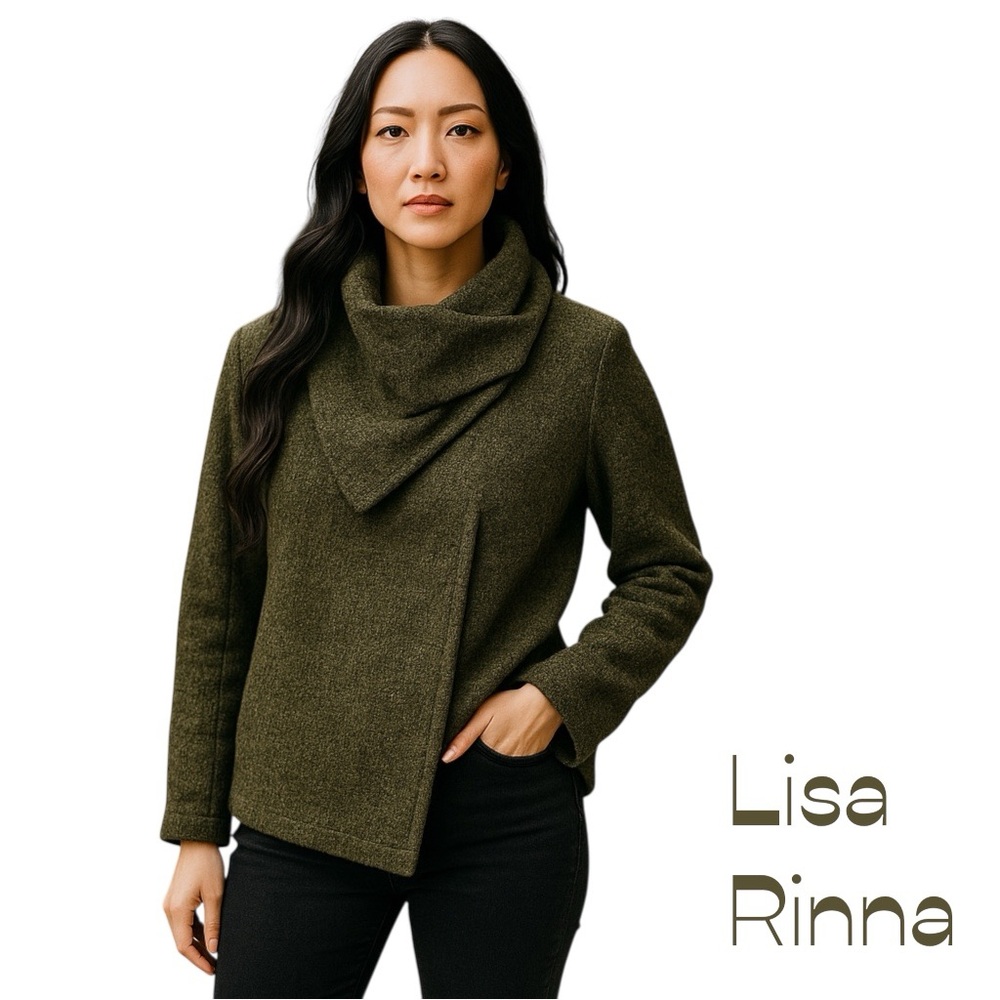 Lisa Rinna Green Oversized Cottage CozyCore Teddy Bear Jacket NWOT Size XXS